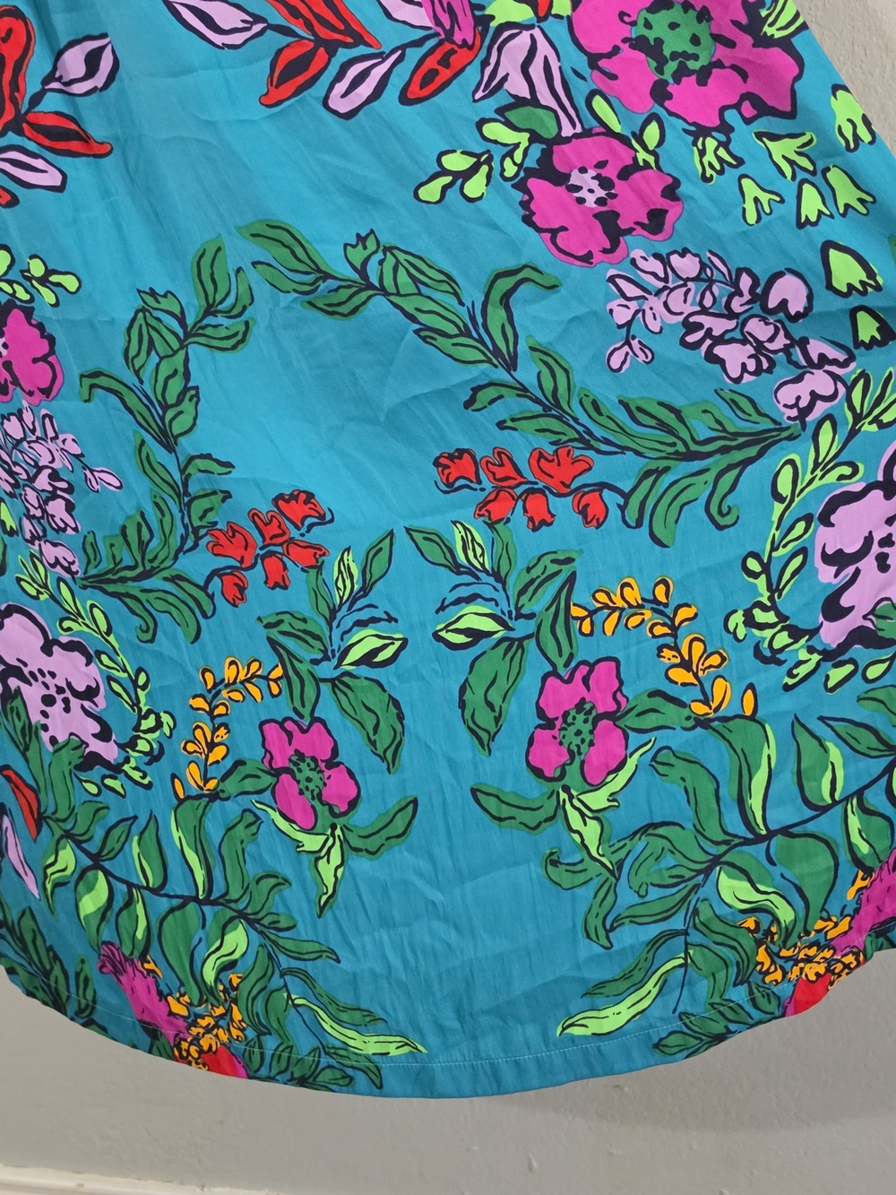 Lilly Pulitzer Joanna Maxi Dress Turquoise "Shake Your Tail Feathers" Womens 2 - Picture 8 of 15